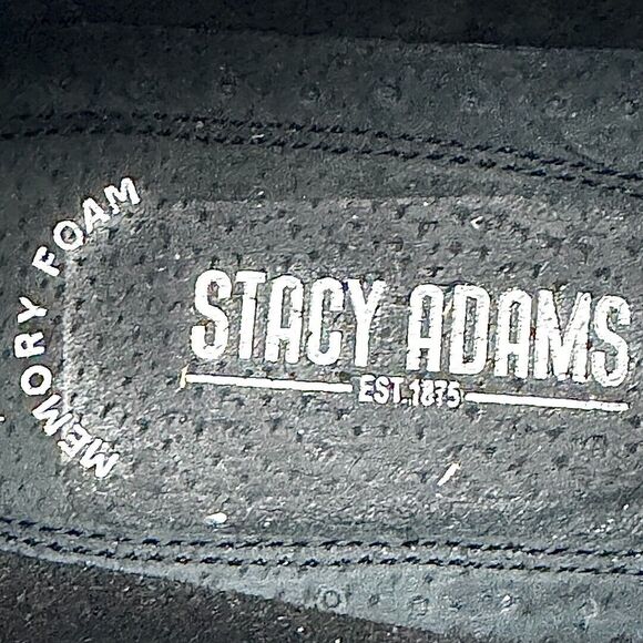 Stacy Adams Newcomb Moc Toe Bit Loafers Black Suede Size 7.5 M Slip-On Pre-Owned - Picture 6 of 11